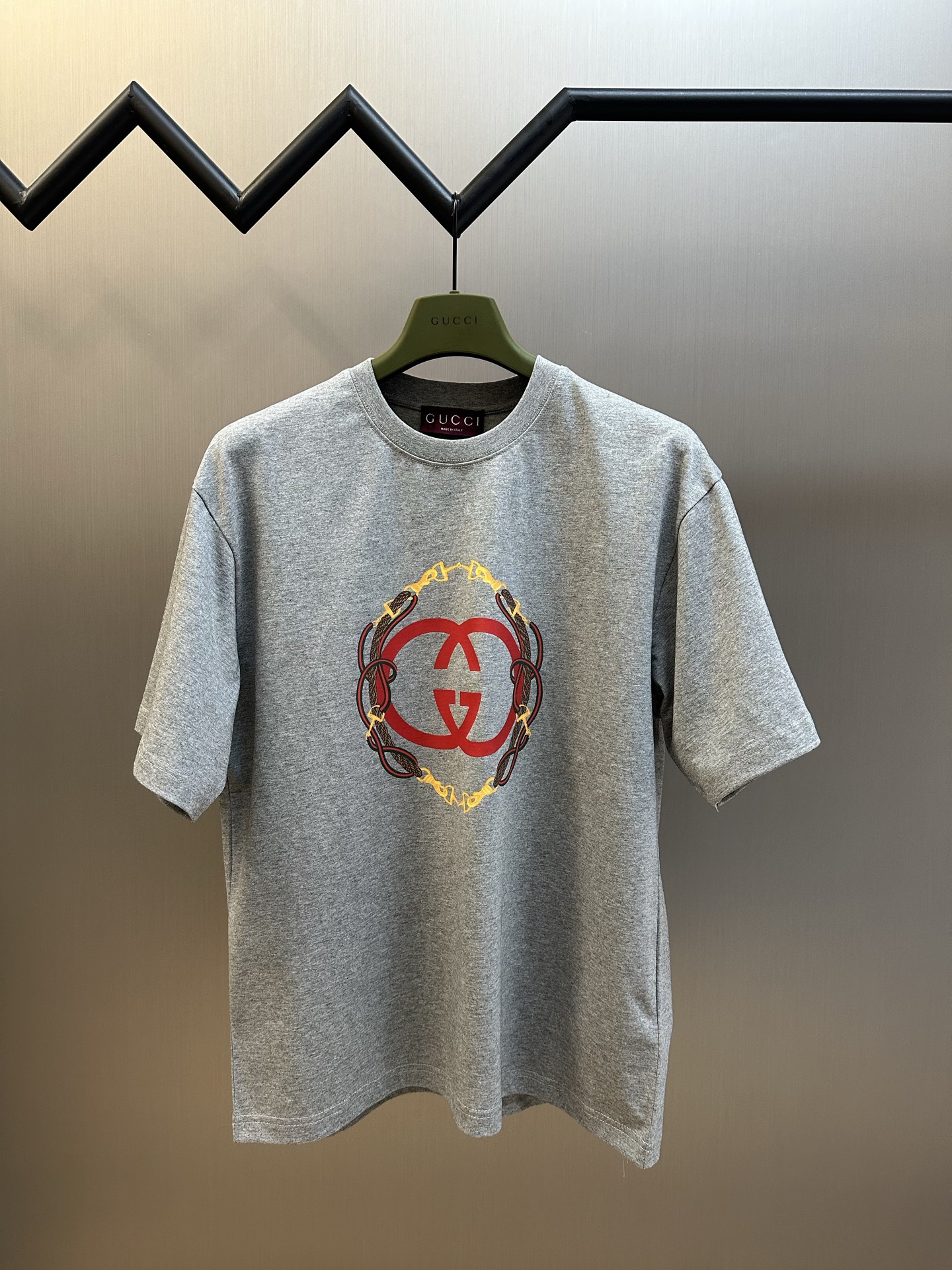 Gucci 구찌 고삐 프린트 크루넥 반팔 티셔츠 의류