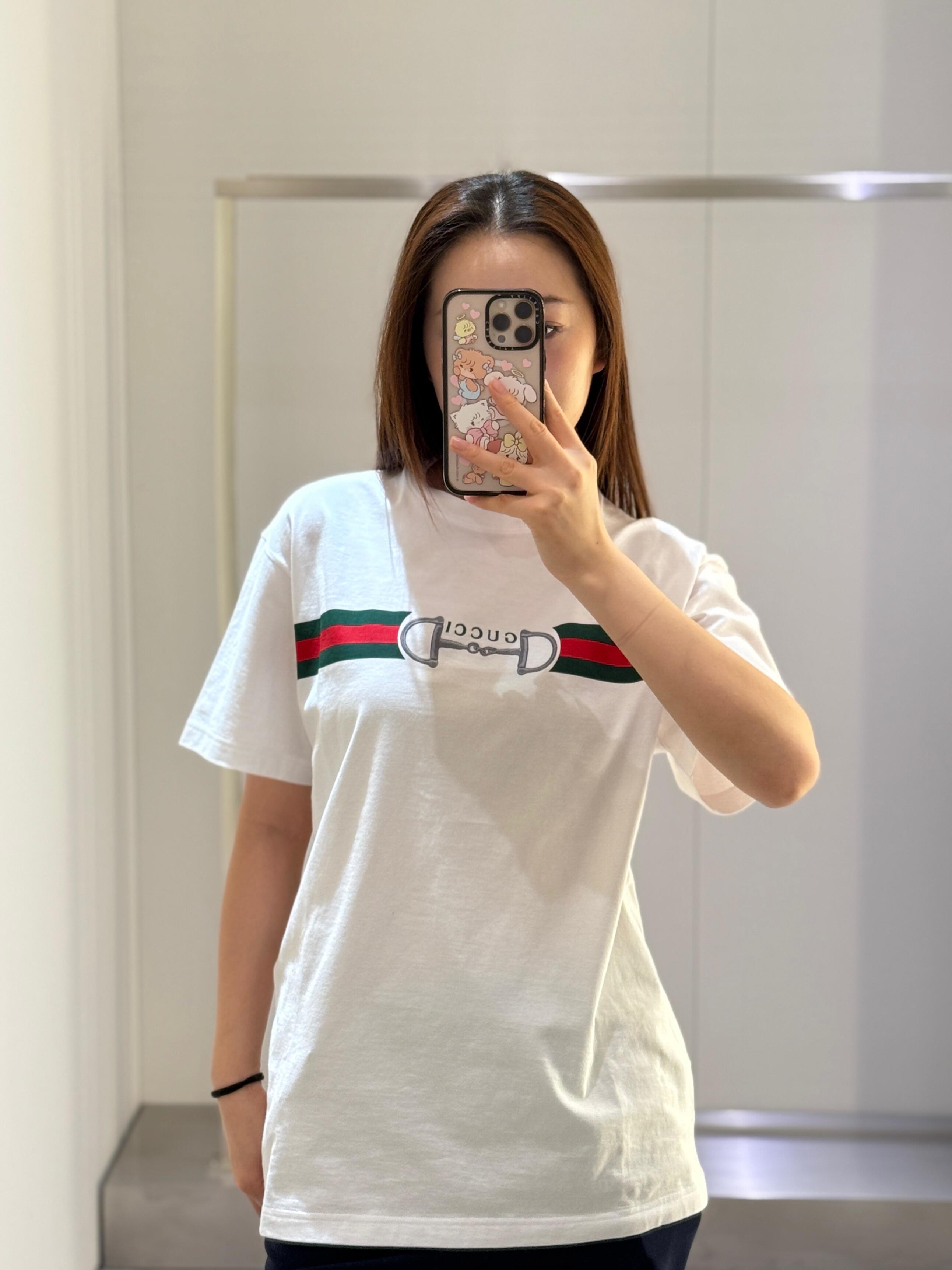 Gucci 구찌 크루즈 홀스빗 자수 반팔 티셔츠 의류