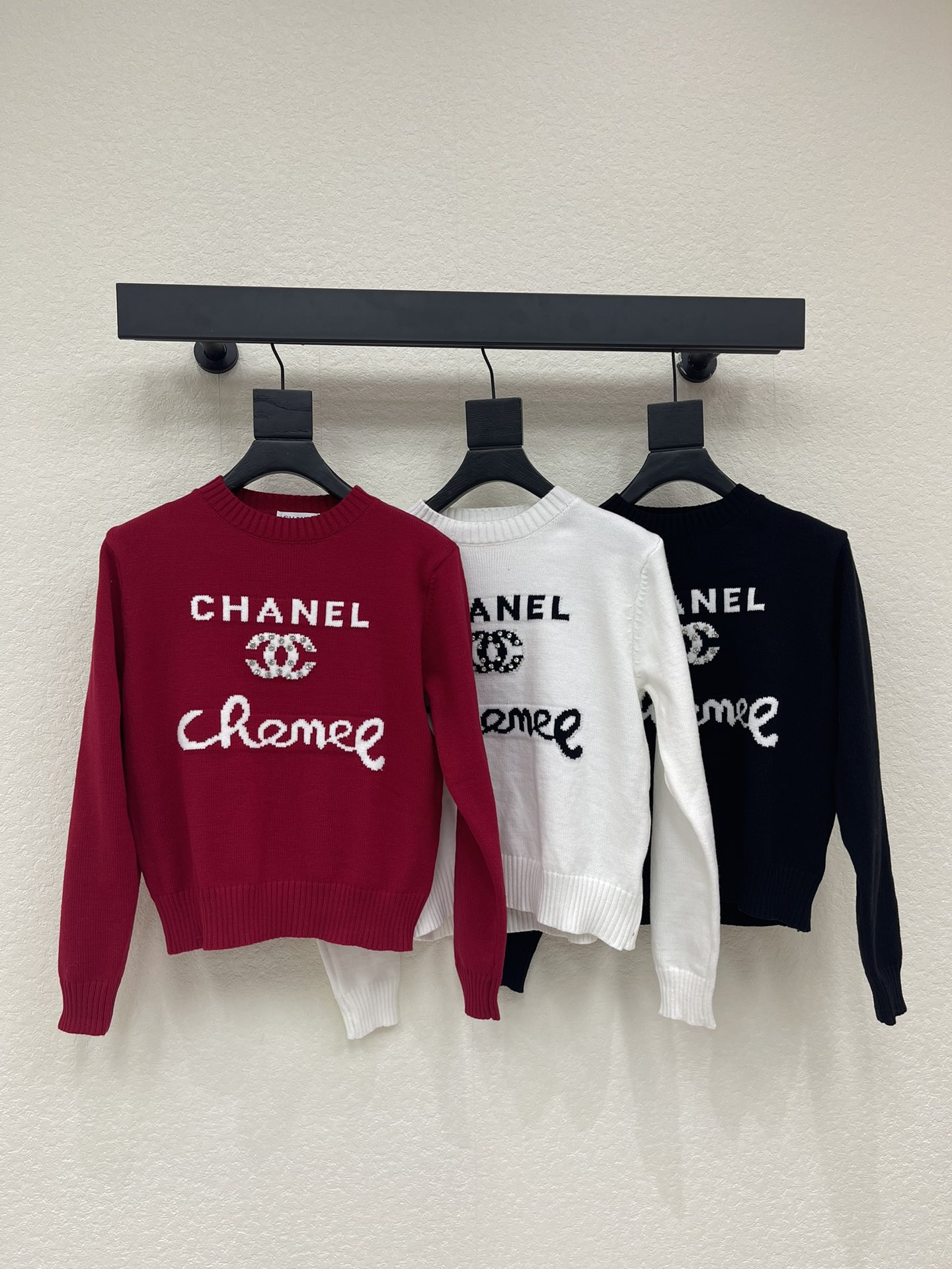 Chanel 샤넬 레터링 자카드 쥬얼 니트 의류