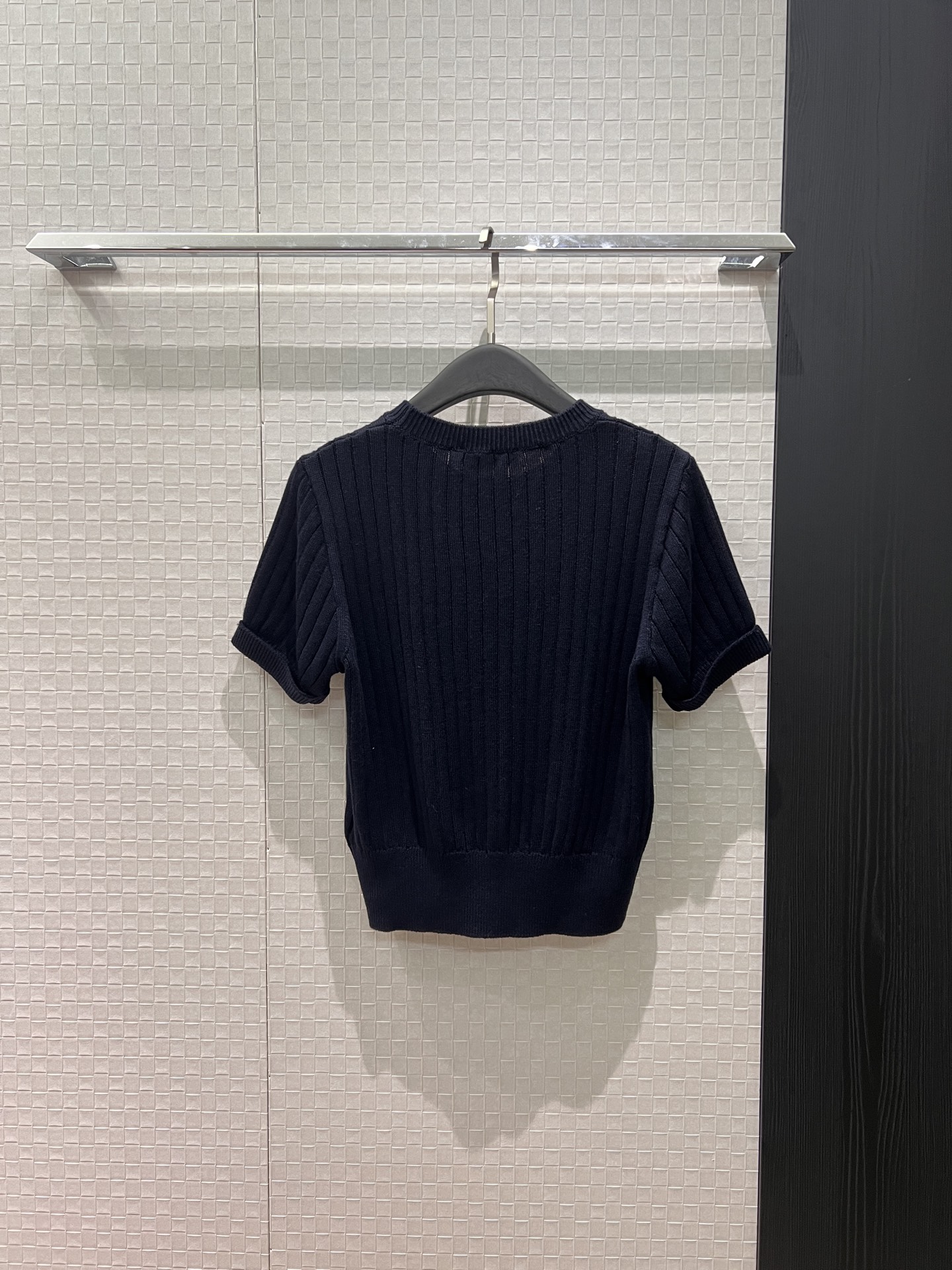 YSL 생로랑 브로치 골지 반팔 니트 의류