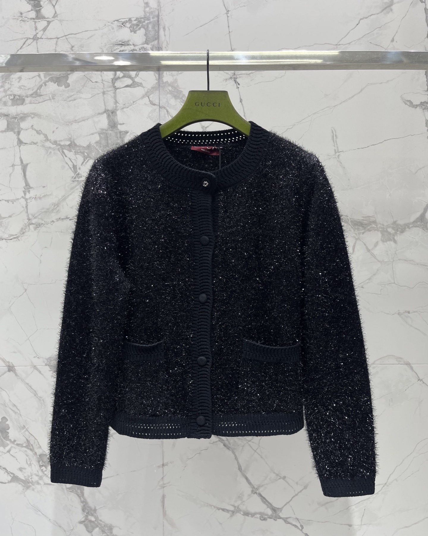 Gucci 구찌 메탈릭 울 혼방 가디건 의류