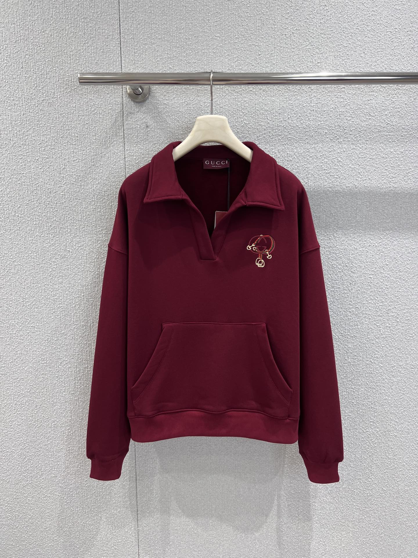 Gucci 구찌 와인 레드 셋업 카라 맨투맨 팬츠 바지 세트 셋업 의류