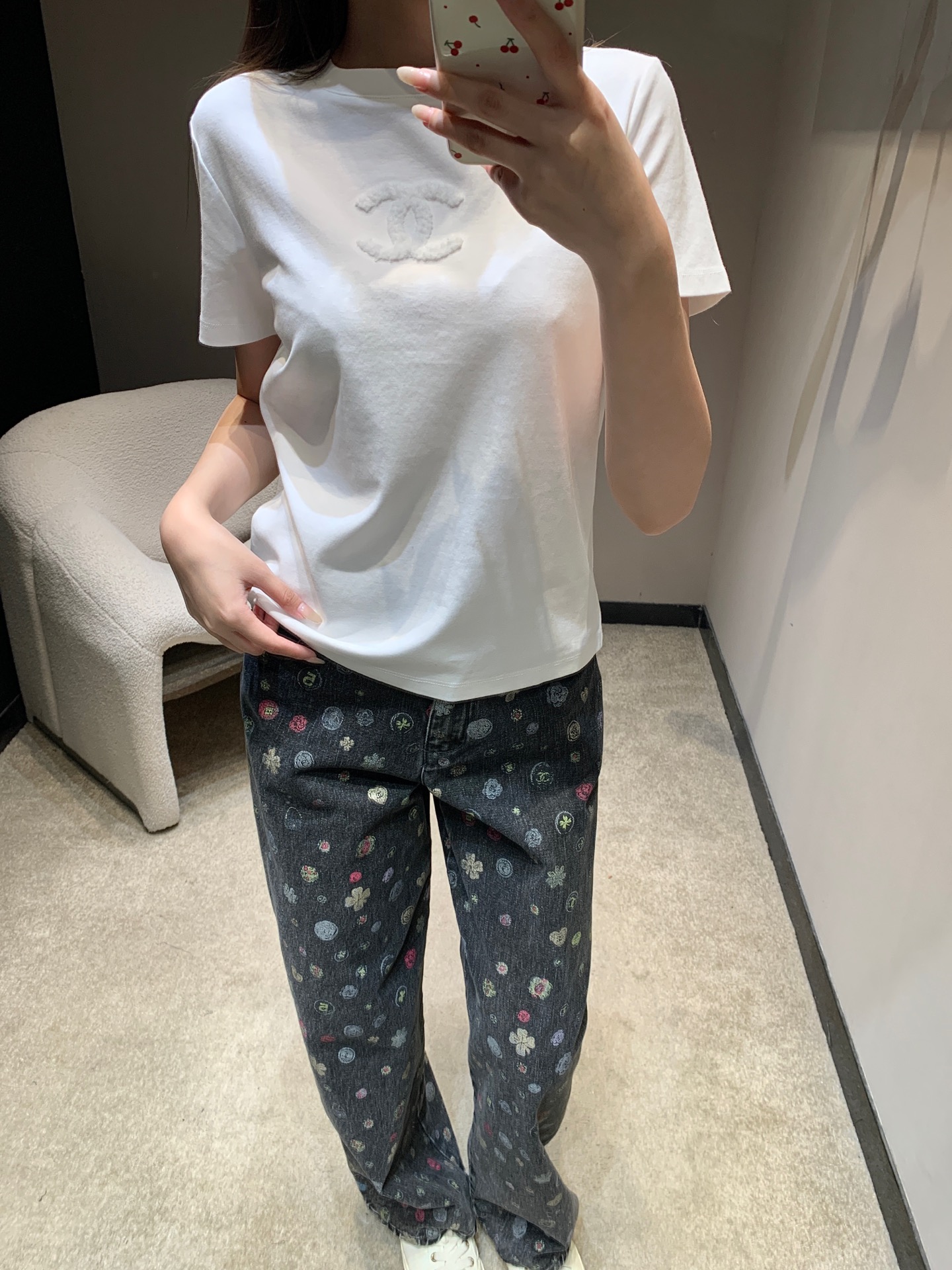 Chanel 샤넬 자수 로고 반팔 티셔츠 의류