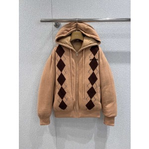 miumiu 미우미우 메라드 캐시미어 후드 집업 패딩 자켓 재킷 의류