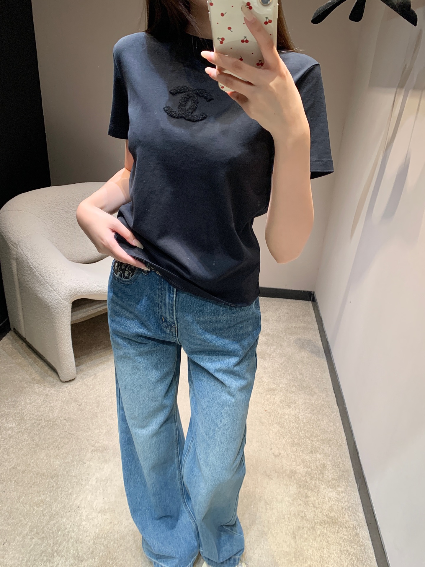 Chanel 샤넬 자수 로고 반팔 티셔츠 의류