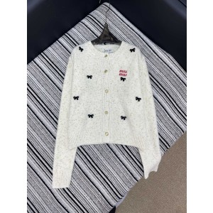 miumiu 미우미우 리본 글리터 니트 가디건 의류