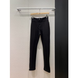 Chanel 샤넬 하이웨스트 집퍼 트임 스페이서(태양면) 슬림핏 팬츠 바지 의류