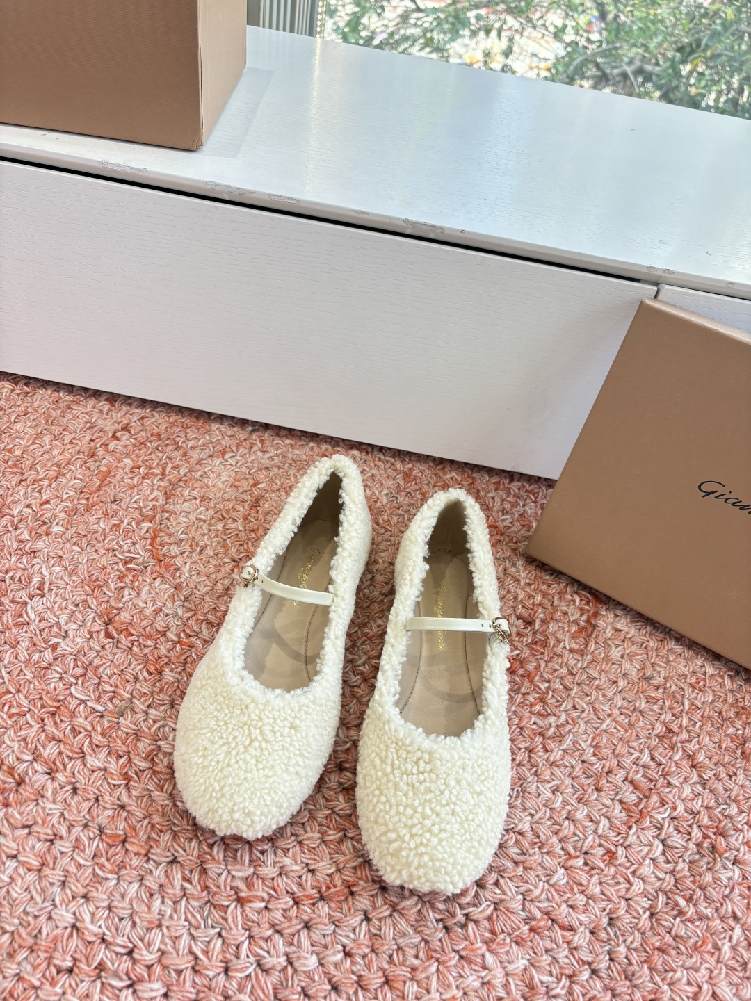 지안비토 로시(Gianvito Rossi) 메라드 컬러 캐시미어 발레리나 로퍼 플랫 슈즈 신발