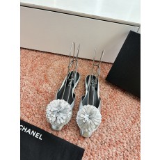 Chanel 샤넬 플라워 폼폼 메리제인 플랫 샌들 신발