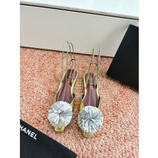 Chanel 샤넬 플라워 폼폼 메리제인 플랫 샌들 신발