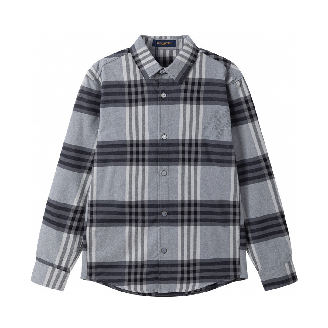 루이비통(LV) 체크 로고 플란넬 셔츠 자켓 재킷 의류