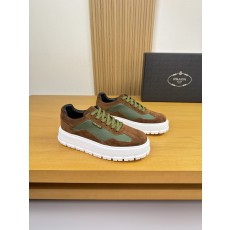 프라다(PRADA) 리치 가죽 & 스웨이드 스니커즈 (프리미엄) 신발
