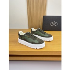 프라다(PRADA) 리치 가죽 & 스웨이드 스니커즈 (프리미엄) 신발