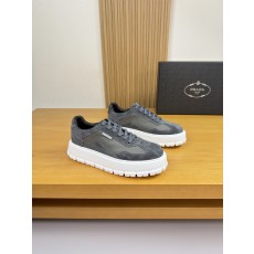 프라다(PRADA) 리치 가죽 & 스웨이드 스니커즈 (프리미엄) 신발