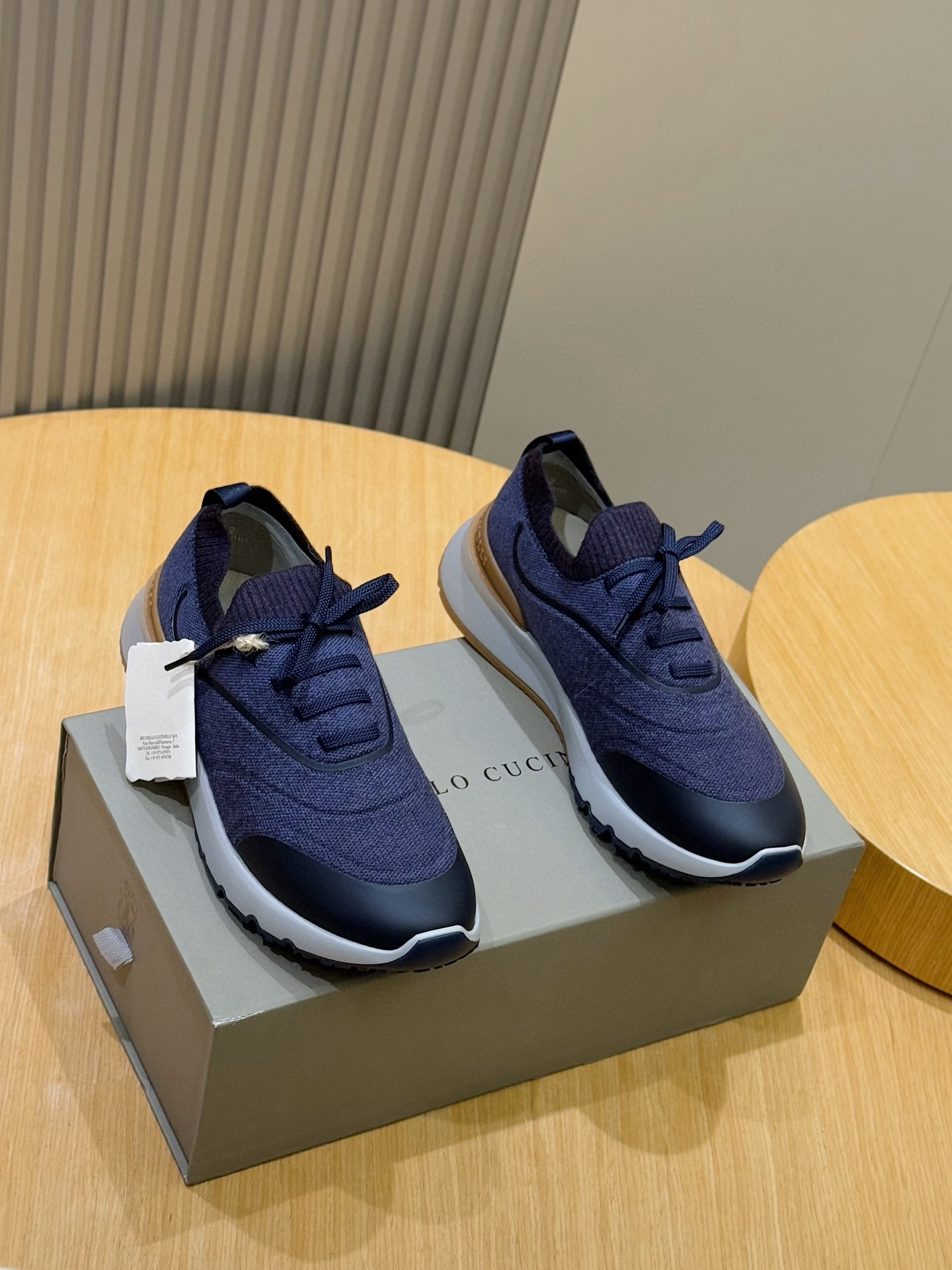 brunello cucinelli BC 브루넬로 쿠치넬리 남성 플라이니트 런닝화 스니커즈 신발