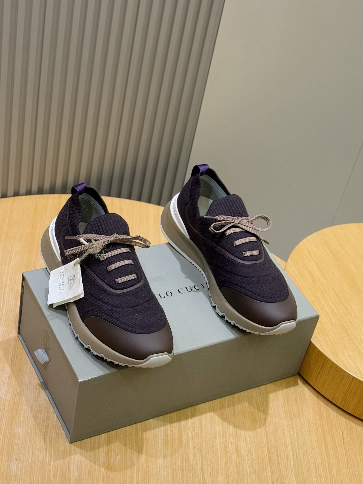 brunello cucinelli BC 브루넬로 쿠치넬리 남성 플라이니트 런닝화 스니커즈 신발