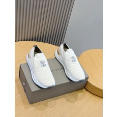 brunello cucinelli BC 브루넬로 쿠치넬리 코튼 니트 스니커즈 신발