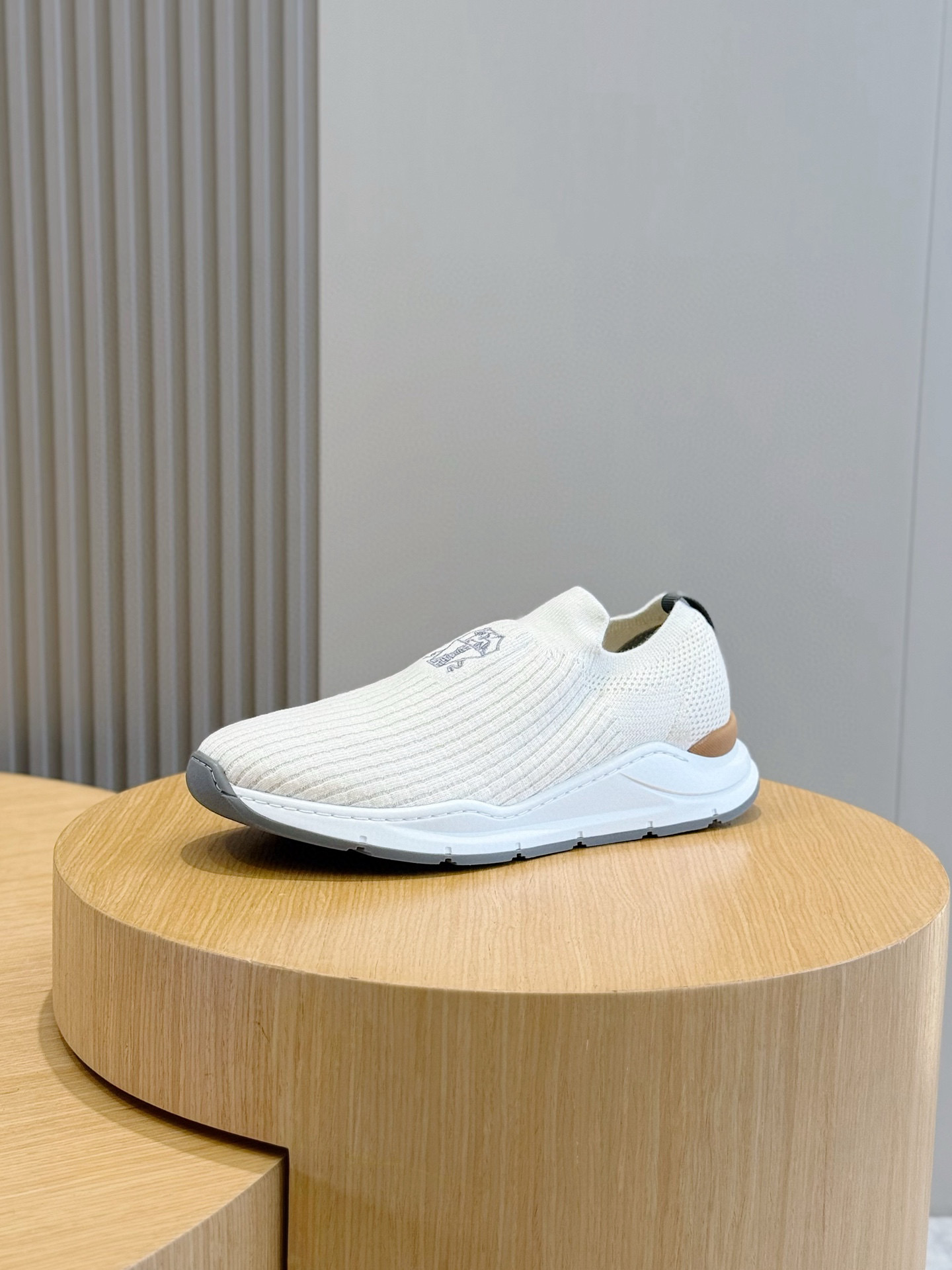 brunello cucinelli BC 브루넬로 쿠치넬리 코튼 니트 스니커즈 신발