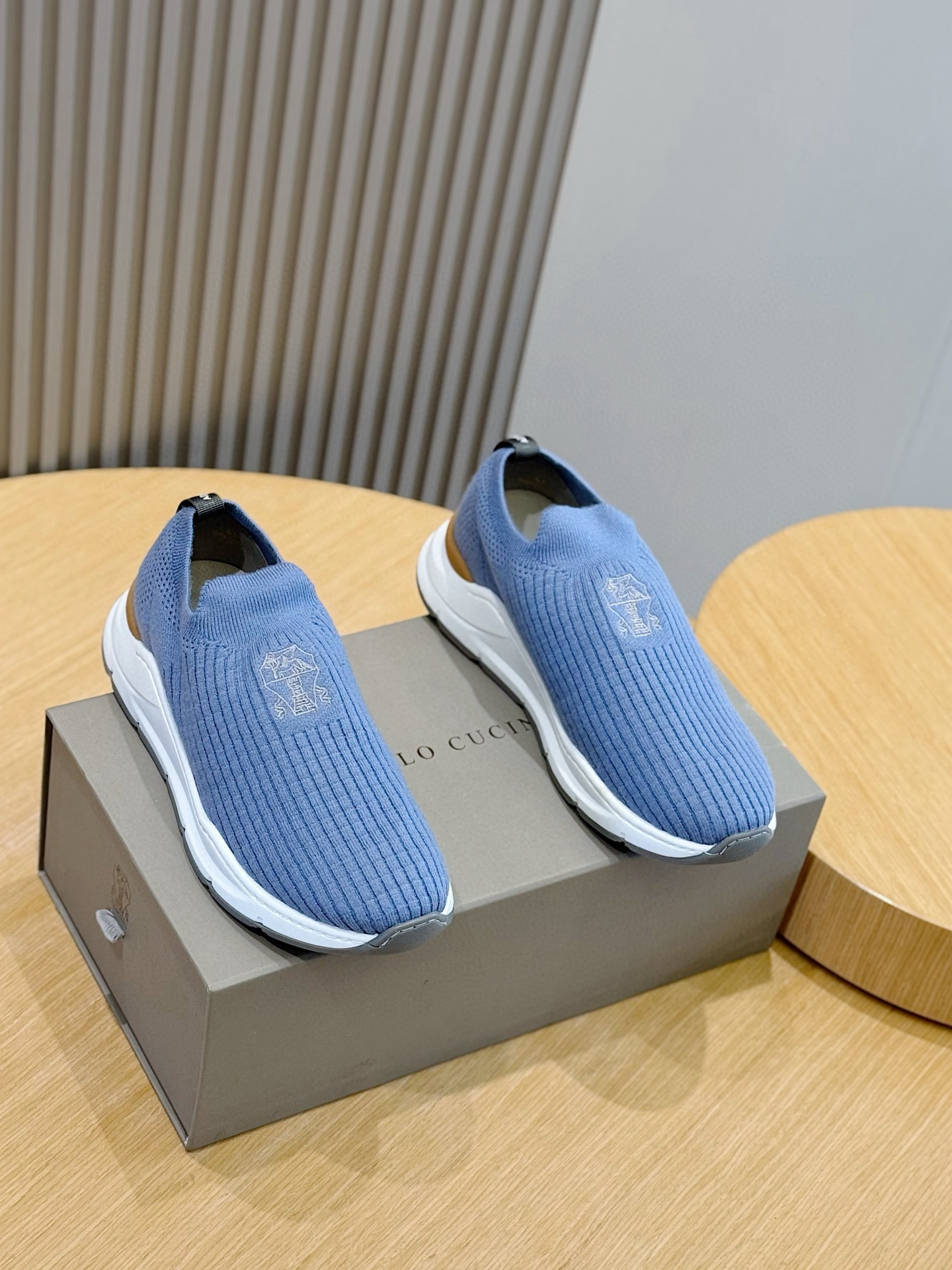 brunello cucinelli BC 브루넬로 쿠치넬리 코튼 니트 스니커즈 신발