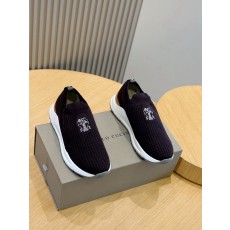 brunello cucinelli BC 브루넬로 쿠치넬리 코튼 니트 스니커즈 신발