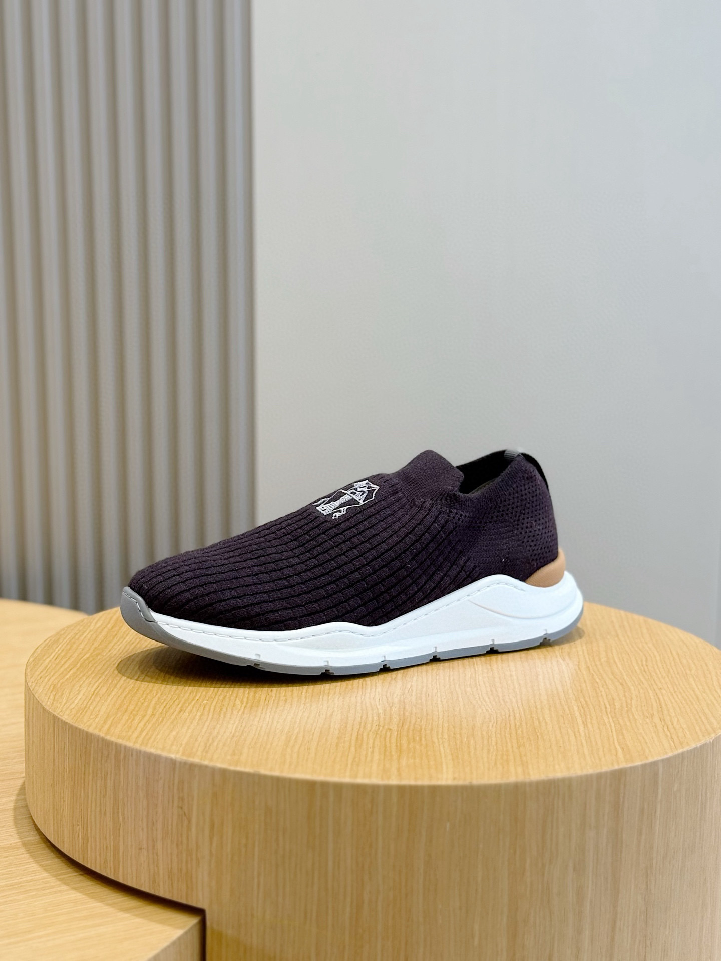 brunello cucinelli BC 브루넬로 쿠치넬리 코튼 니트 스니커즈 신발