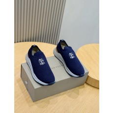 brunello cucinelli BC 브루넬로 쿠치넬리 코튼 니트 스니커즈 신발