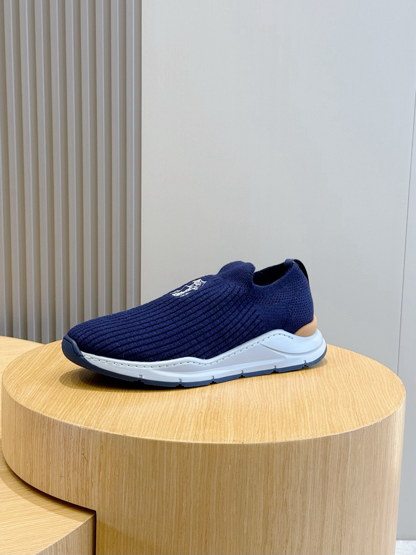 brunello cucinelli BC 브루넬로 쿠치넬리 코튼 니트 스니커즈 신발