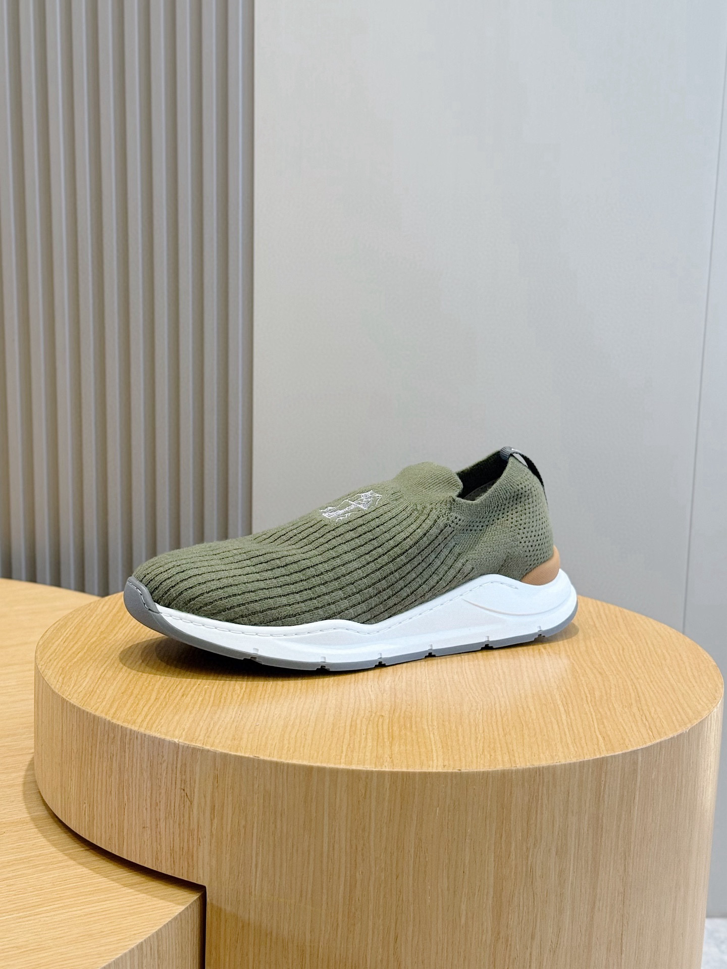 brunello cucinelli BC 브루넬로 쿠치넬리 코튼 니트 스니커즈 신발