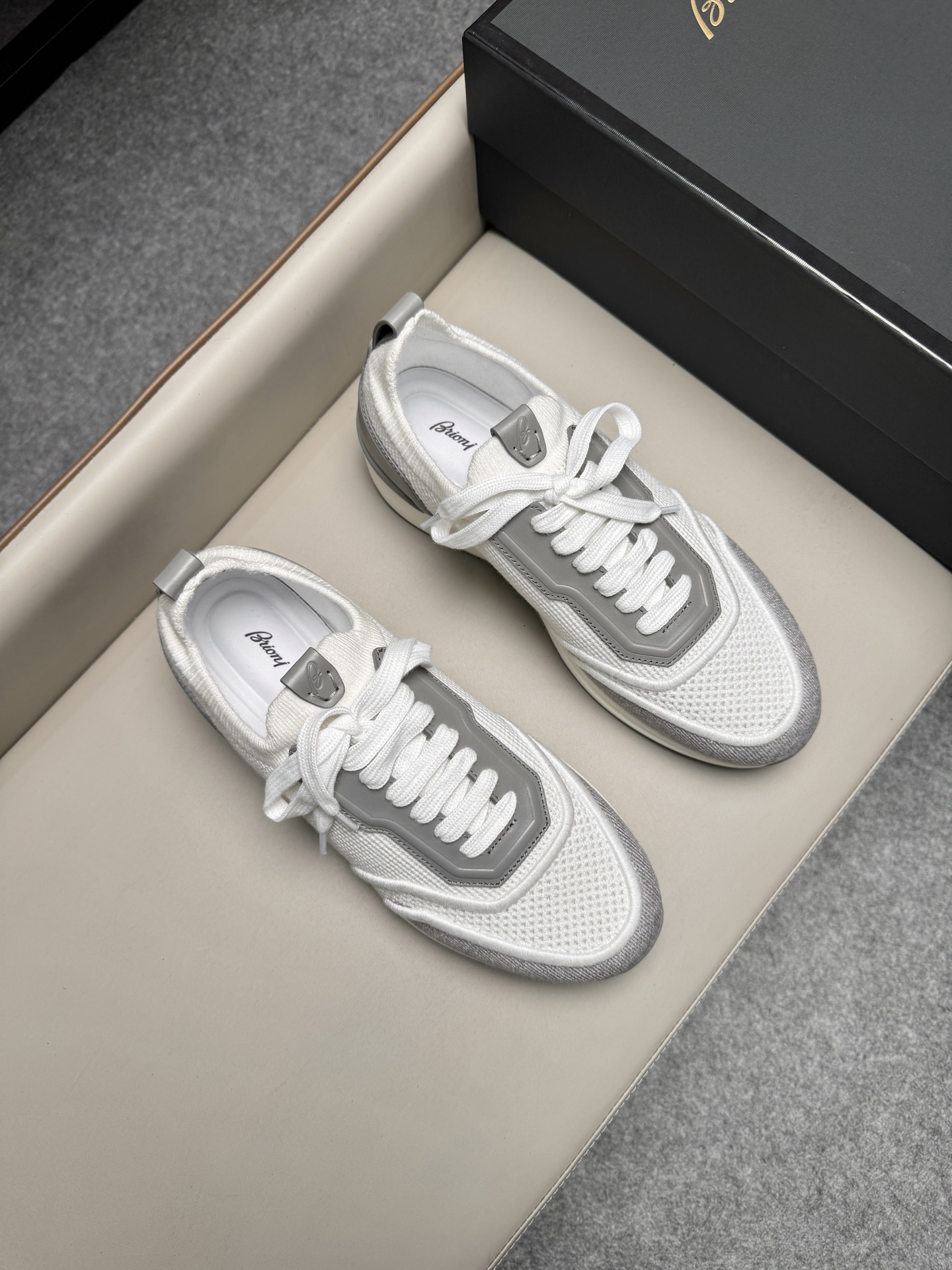 브리오니(Brioni) 캐시미어 울 블렌드 스니커즈 신발