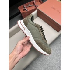 Loro Piana 로로피아나(LP) 스웨이드 캔버스 믹스 남성화 스니커즈 신발