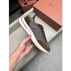 Loro Piana 로로피아나(LP) 스웨이드 캔버스 믹스 남성화 스니커즈 신발