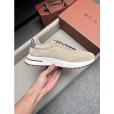 Loro Piana 로로피아나(LP) 스웨이드 캔버스 믹스 남성화 스니커즈 신발