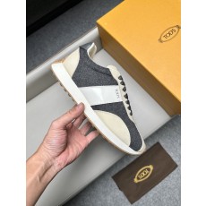 토즈(Tods) 레더 & 트위드 믹스 스니커즈 신발