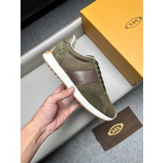 토즈(Tods) 레더 & 트위드 믹스 스니커즈 신발