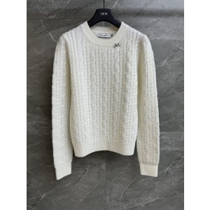 디올(Dior) 꽈배기 리본 캐시미어 니트 의류