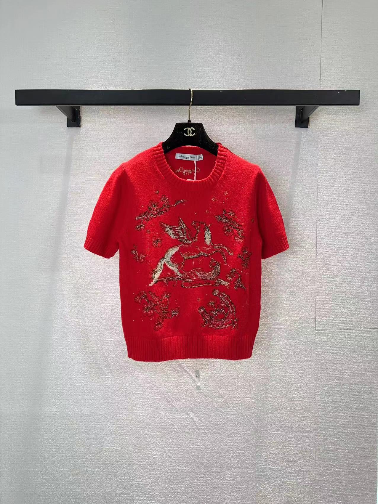디올(Dior) CD 로고 반팔 니트 티셔츠 의류