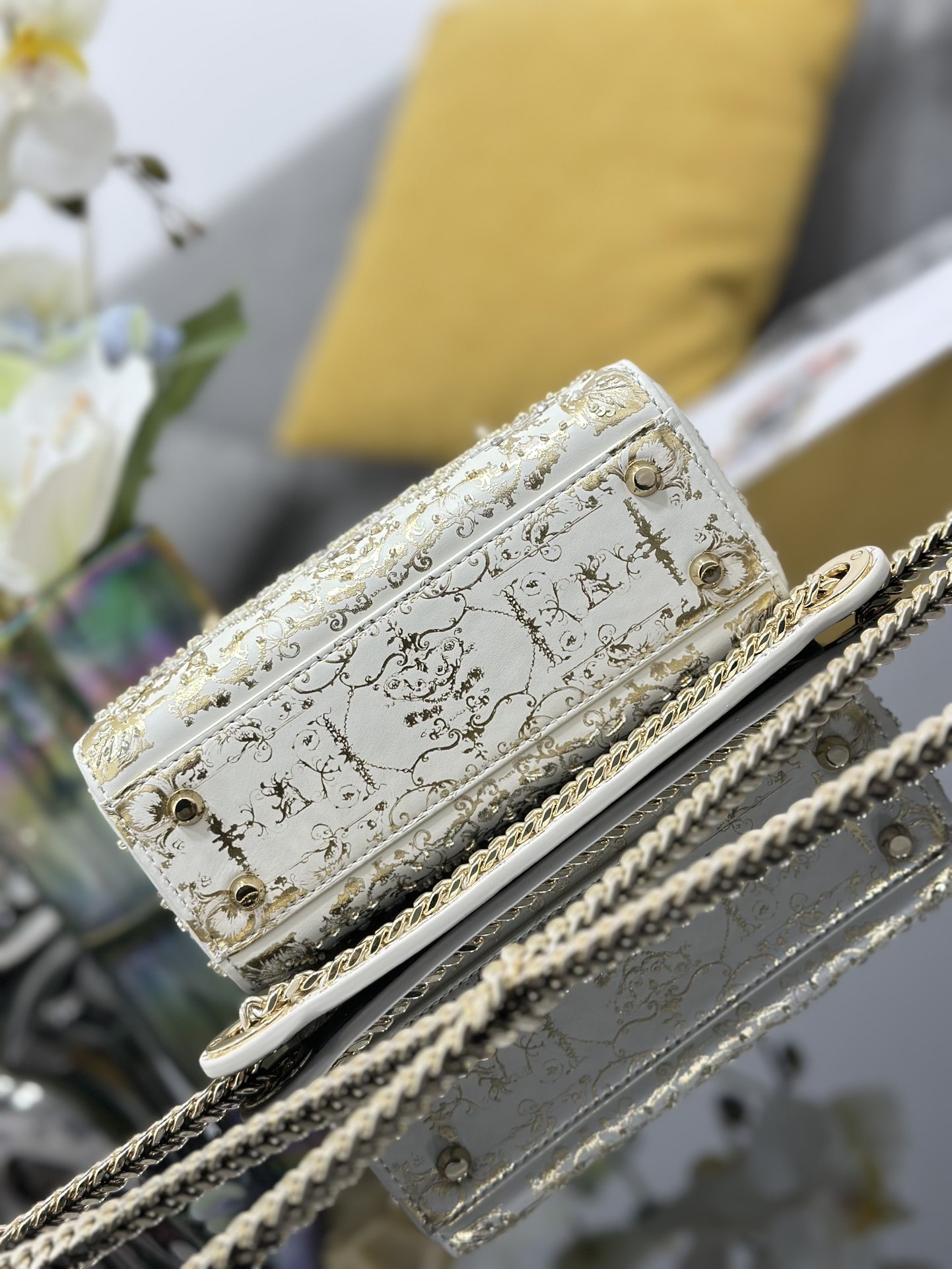 디올(Dior) CD 레이디 디올 3구 럭키스타 주얼 자수 미니백 가방