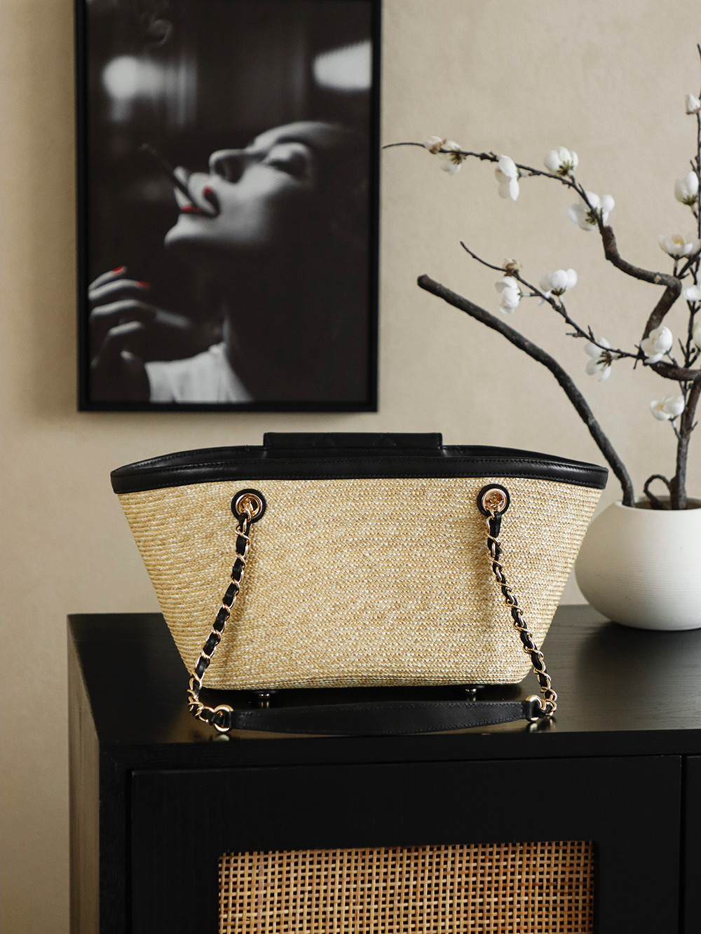 샤넬(Chanel) 26C 라피아 바스켓 토트백 - 스몰 가방