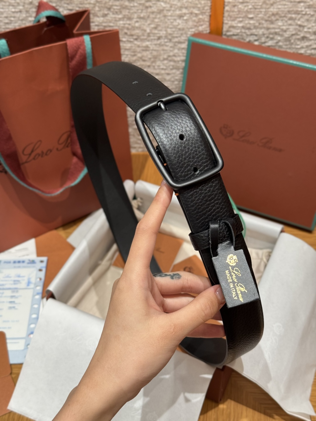 로로 피아나(Loro Piana) LP 벌룬 남성 벨트