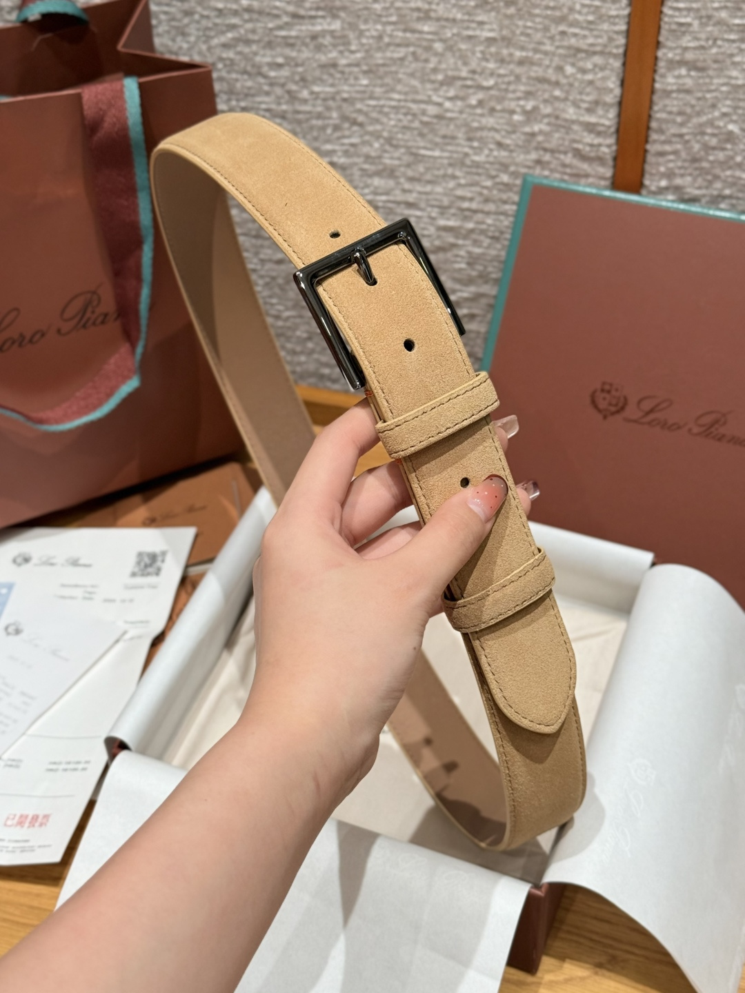 로로 피아나(Loro Piana) LP 알사벨(Alsavel) 남성 캐주얼 벨트