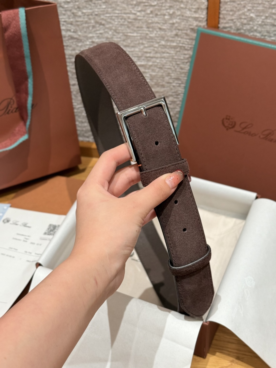 로로 피아나(Loro Piana) LP 알사벨(Alsavel) 남성 캐주얼 벨트