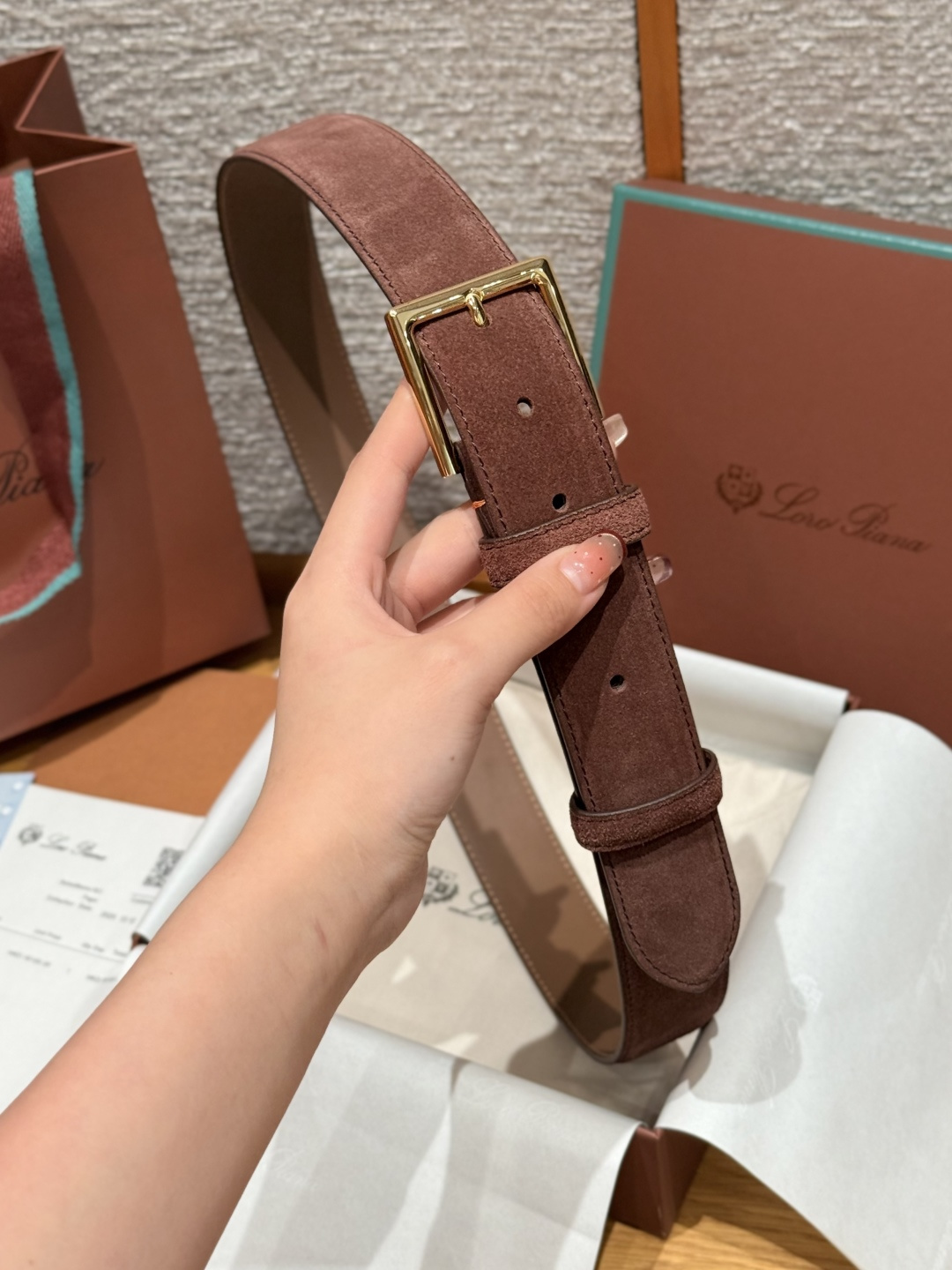 로로 피아나(Loro Piana) LP 알사벨(Alsavel) 남성 캐주얼 벨트