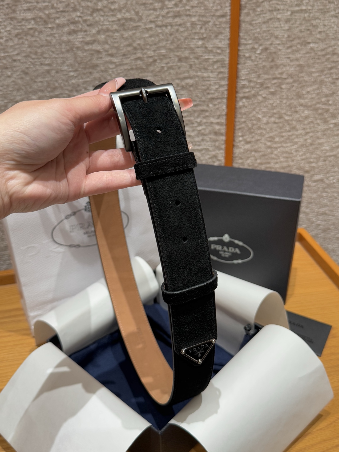 프라다(Prada) 남성 스웨이드 벨트