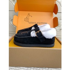 루이비통(Louis Vuitton) 콜로라도(Colorado) 플랫폼 자수 양털 메리제인 로퍼 플랫 슈즈