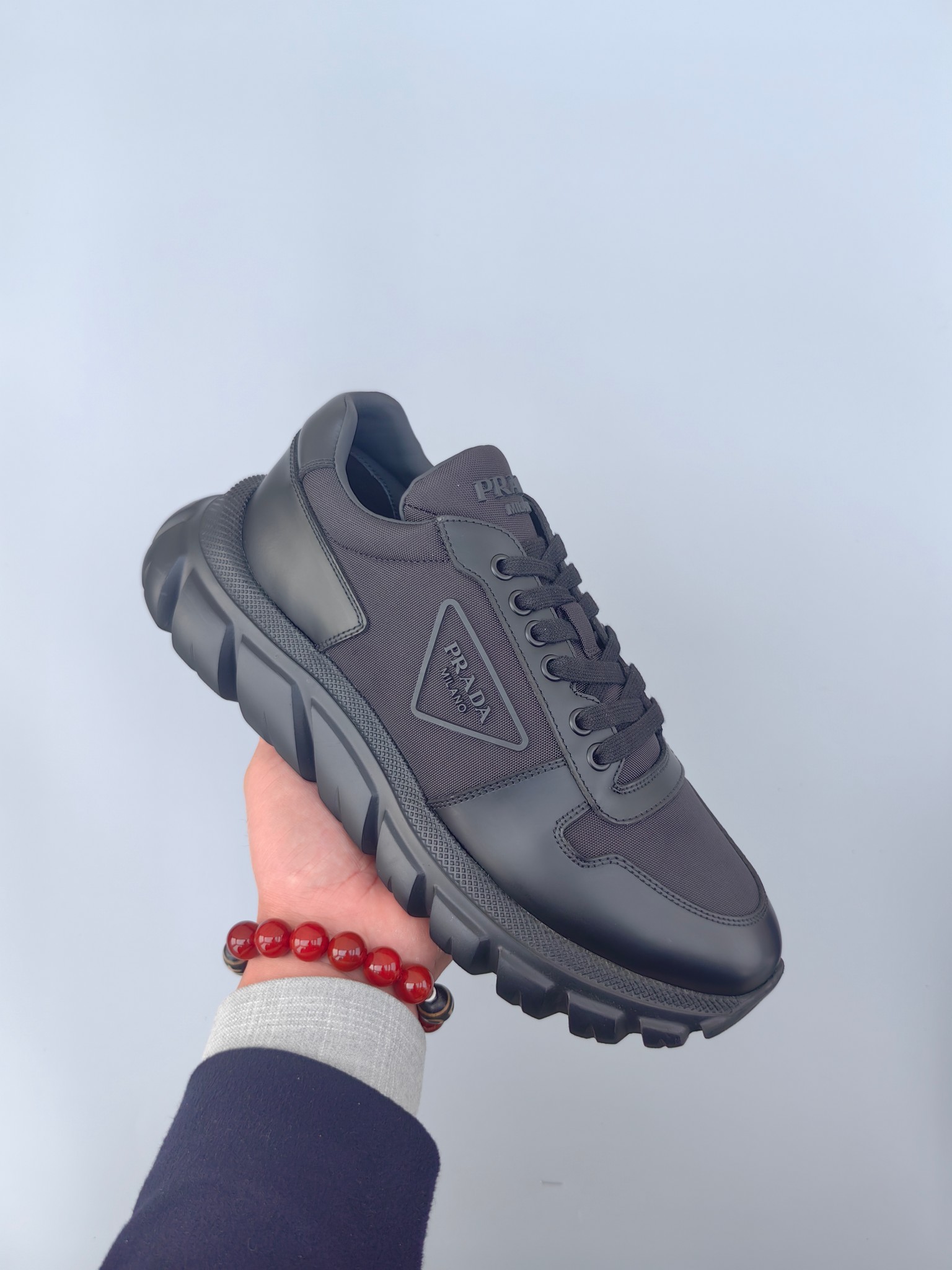 프라다(Prada) 그레인 믹스 캐주얼 스니커즈 (2EE366) 신발