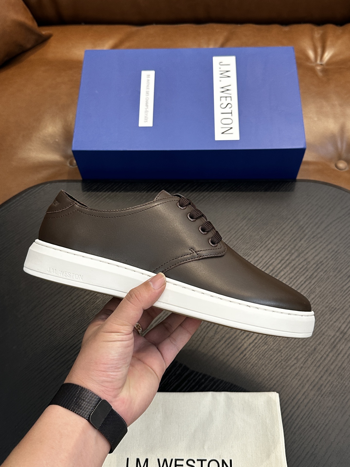 제이엠웨스통(J.M. WESTON) 클래식 레더 스니커즈 신발