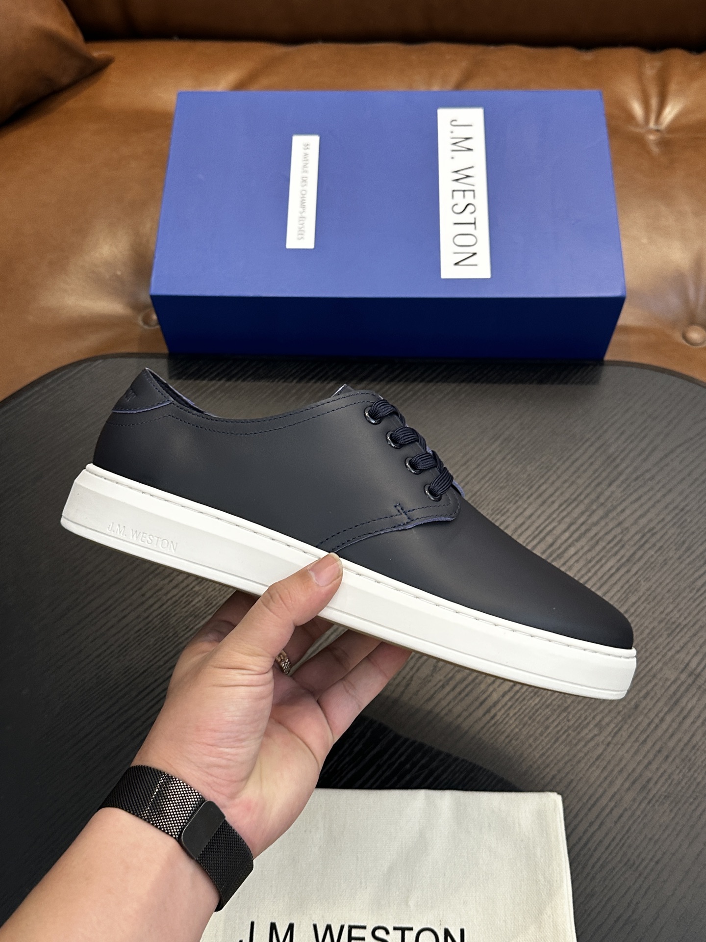 제이엠웨스통(J.M. WESTON) 클래식 레더 스니커즈 신발