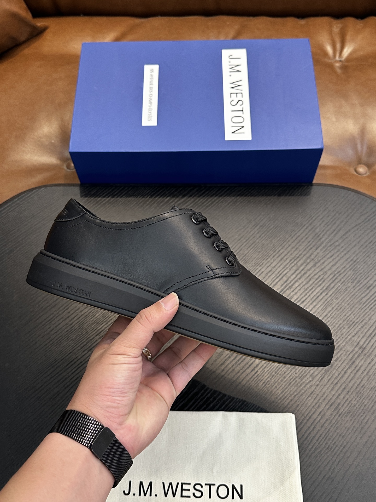 제이엠웨스통(J.M. WESTON) 클래식 레더 스니커즈 신발