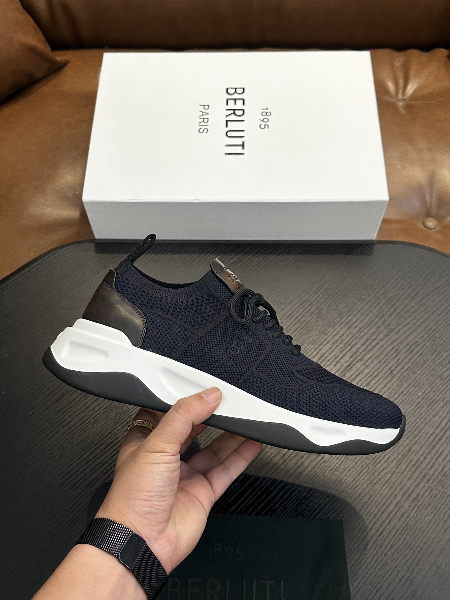 벨루티(Berluti) 섀도우(Shadow) 니트 스니커즈 신발