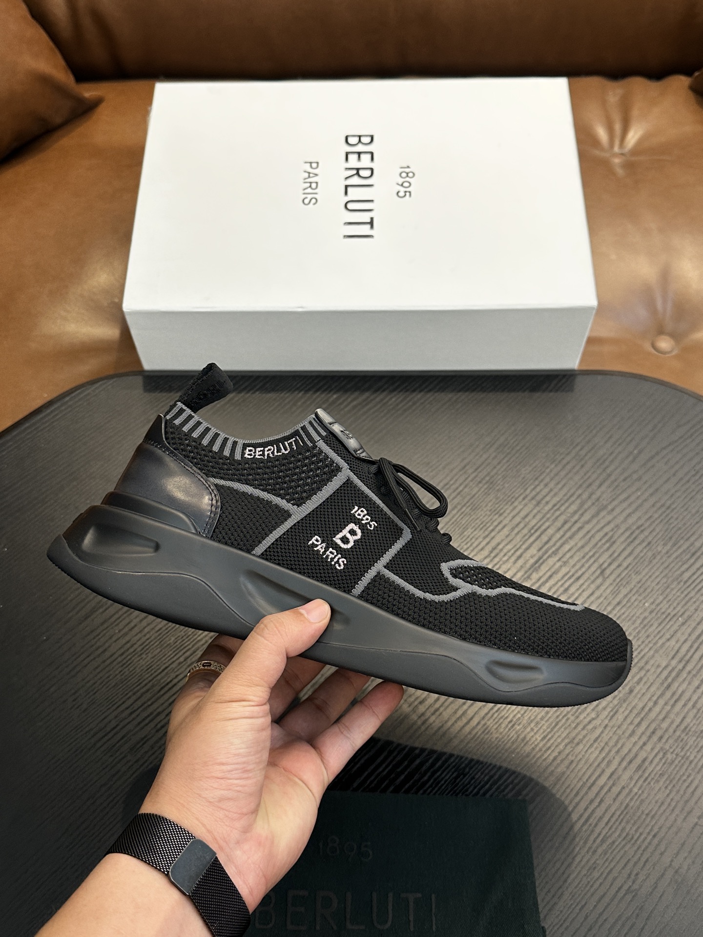 벨루티(Berluti) 섀도우(Shadow) 니트 스니커즈 신발